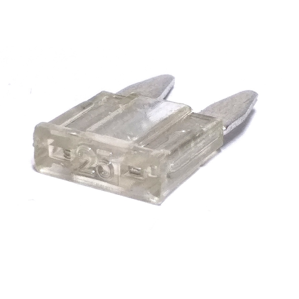 FUSIVEL LAMINA MINI 25 AMPERES - PACOTE C/ 10 UNIDADES