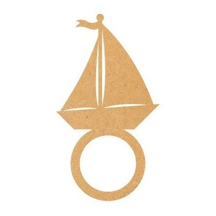30 Anel Porta Guardanapo Barquinho Mdf - Barco, Marinheiro