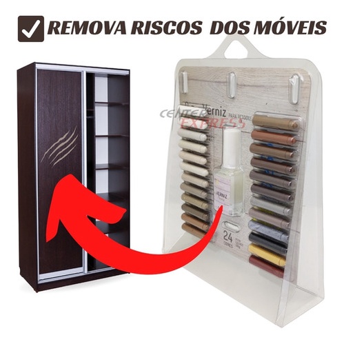Giz Especial Para Retoque Em Moveis - Tira Riscos + Verniz Fosco em Oferta na Shopee