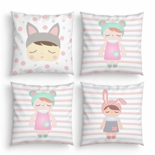 Kit 4 Capas Almofadas Decorativas Infantil 45cm Metoo Mod01 em Oferta na Shopee