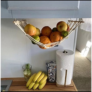 Fruteira Cozinha / Organizador de Frutas Suporte Macrame r32