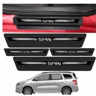 Soleira de Porta GM Spin 2013 2014 2015 2016 2017 2018 2019 - Preto Kit com 8 Peças