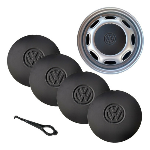 Jg Calota Central Volkswagem Parati Club Injetada Aro 13 com Chave