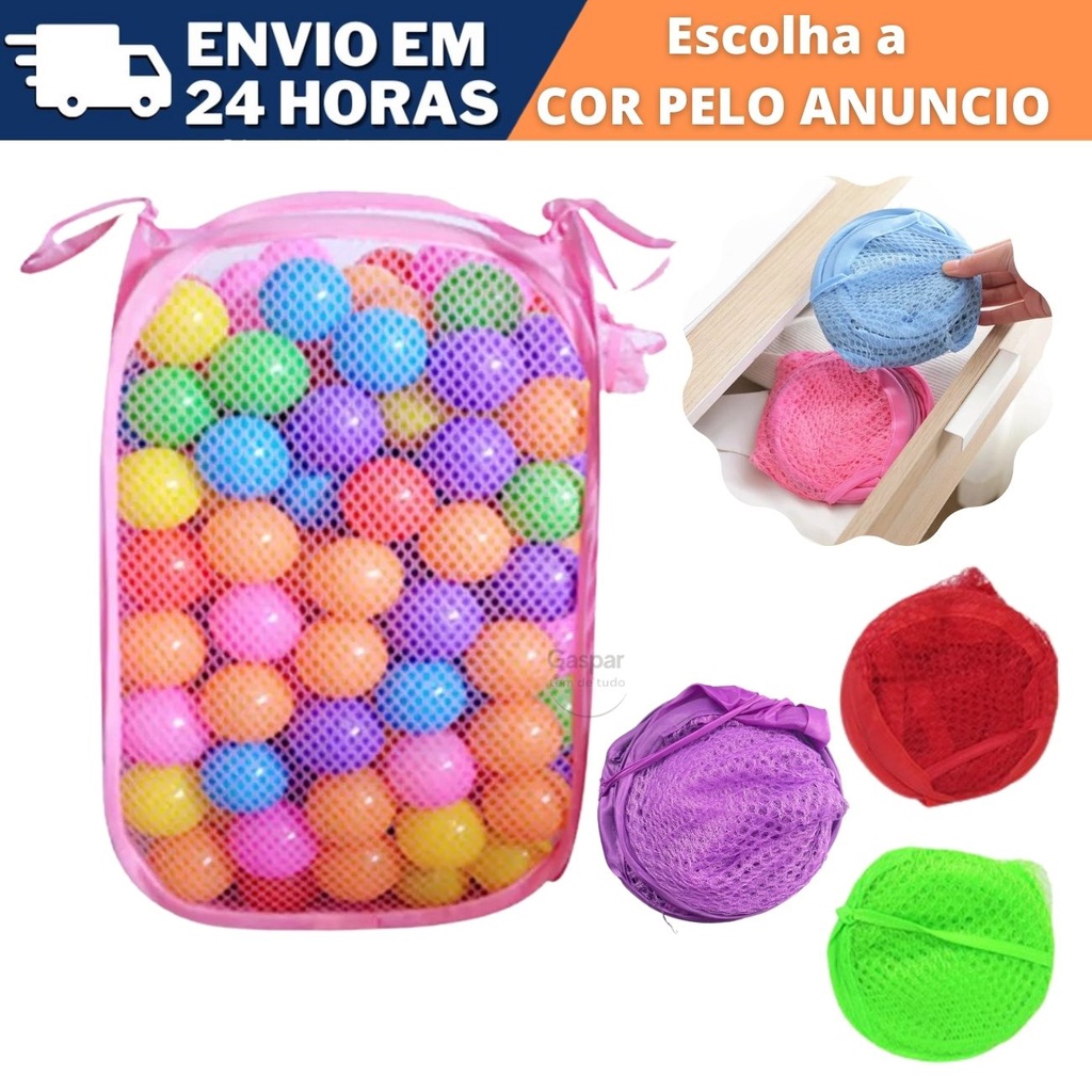 Cesto Organizador De Brinquedo Roupa Suja Dobrável - Escolha Sua Cor em Oferta na Shopee