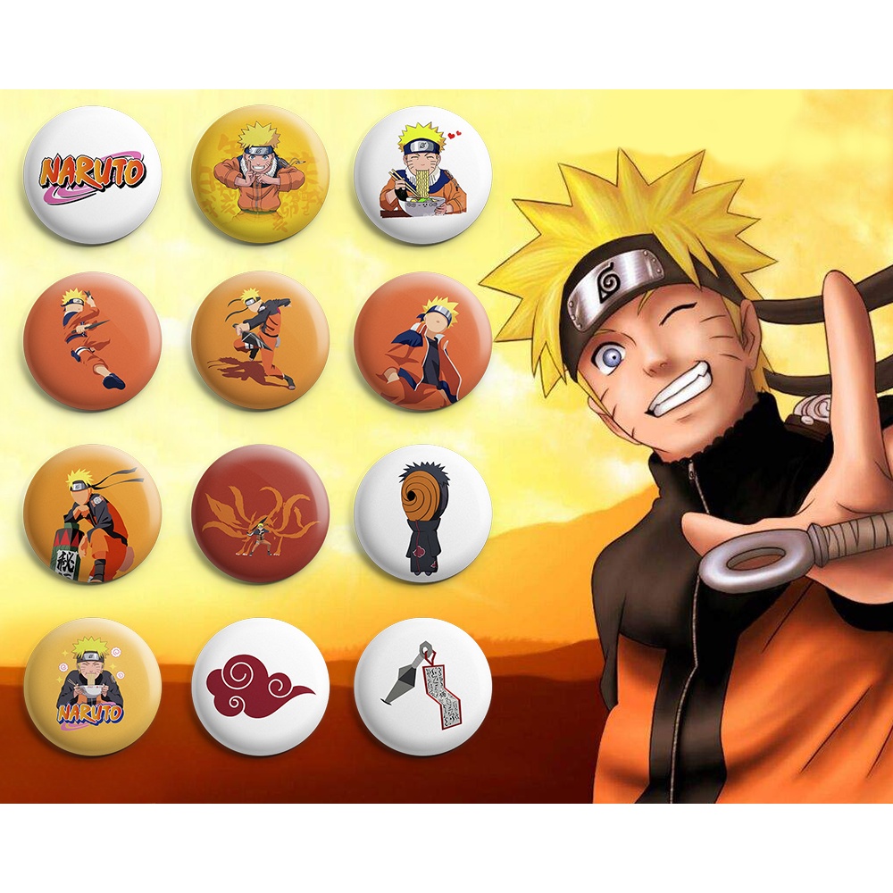 Bottons NARUTO  - Botum / Boton / Broche (3,5cm & 4,5cm) em Oferta na Shopee
