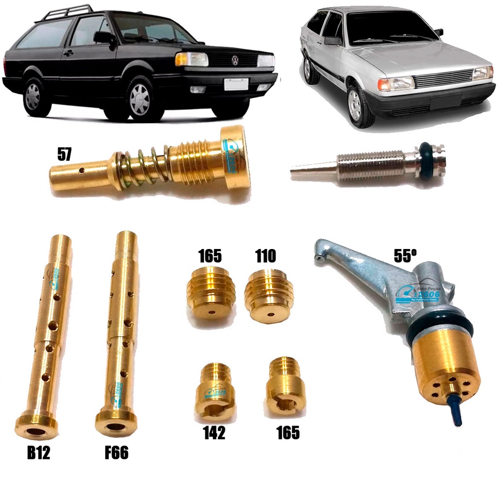 Kit Gicle Carburador Weber TLDZ Gol Voyage Parati Saveiro 1.6 AP Álcool 1993 em diante