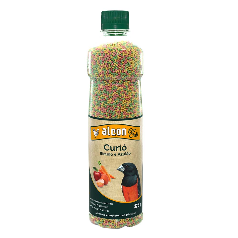 Alcon Eco Club Curió Bicudo Azulão 325g - Ração Extrusada e Balanceada Sem Corante Alimento Completo
