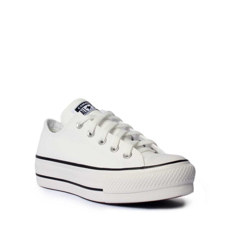 tenis all star plataforma couro branco