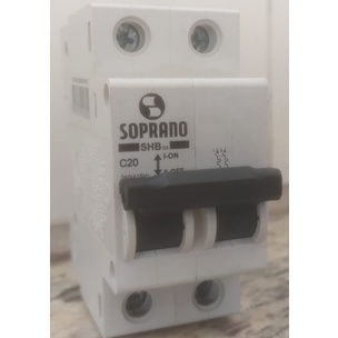 Disjuntor SHB-GII Bipolar 6-20-25-40-50-63A Curva C