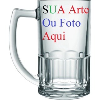 Caneca De Chopp Personalizada Vidro - Arte Personalizada