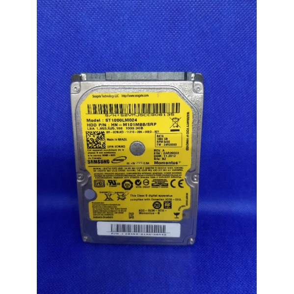 HD notebook samsung 1 tera