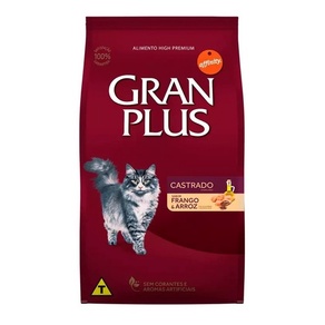 Ração Gran Plus Gatos Adultos Castrados Frango E Arroz 10