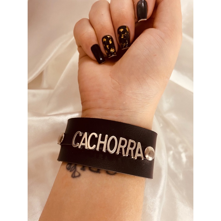 Bracelete com frase eroticas - fetiche bdsm | Shopee Brasil