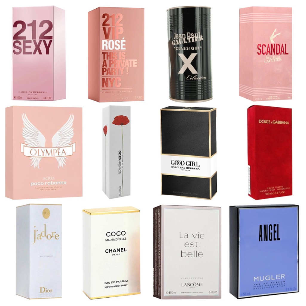 Perfume Importado Feminino 50ml Marcas Famosas de Alta Fixação