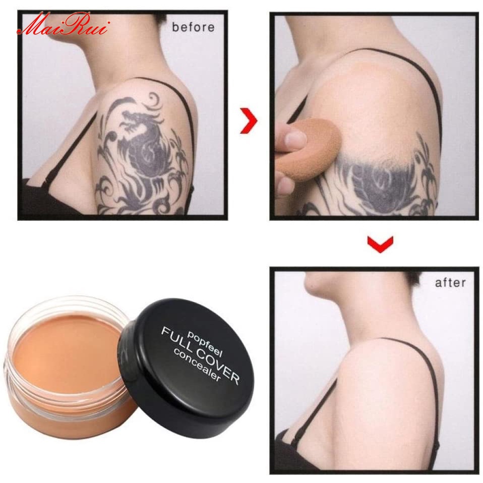 POPFEEL Corretivo/Full Cover Base Corretiva de Longa Duração para Maquiagem Facial