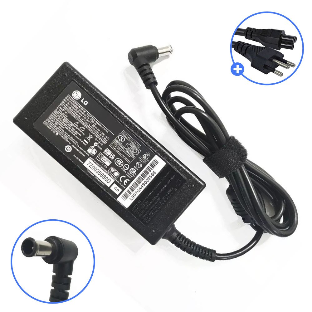 fonte Compatível Carregador Para Notebook LG 19v 3.42a 65w Da-65f19 Da-65g19