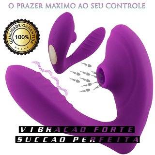 Vibrador Feminino Sugador de Clitóris À Prova Dagua Recarregável