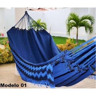 Rede De Dormir Descanso Jeans Mesclado Life Varias Cores Com Franja 4 Metros