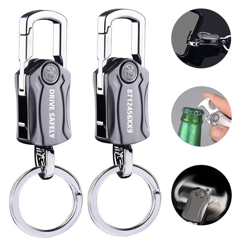 Chaveiros De Letras Personalizadas Porta-Chaves 4 Em 1 Para Serviço Pesado Anti-Ansiedade Rotativo Com Holer Bottle Opener em Oferta na Shopee