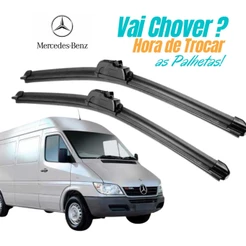 Par de Palhetas Limpador Parabrisa Sprinter 1997 1998 1999 2000 a 2012 de Silicone