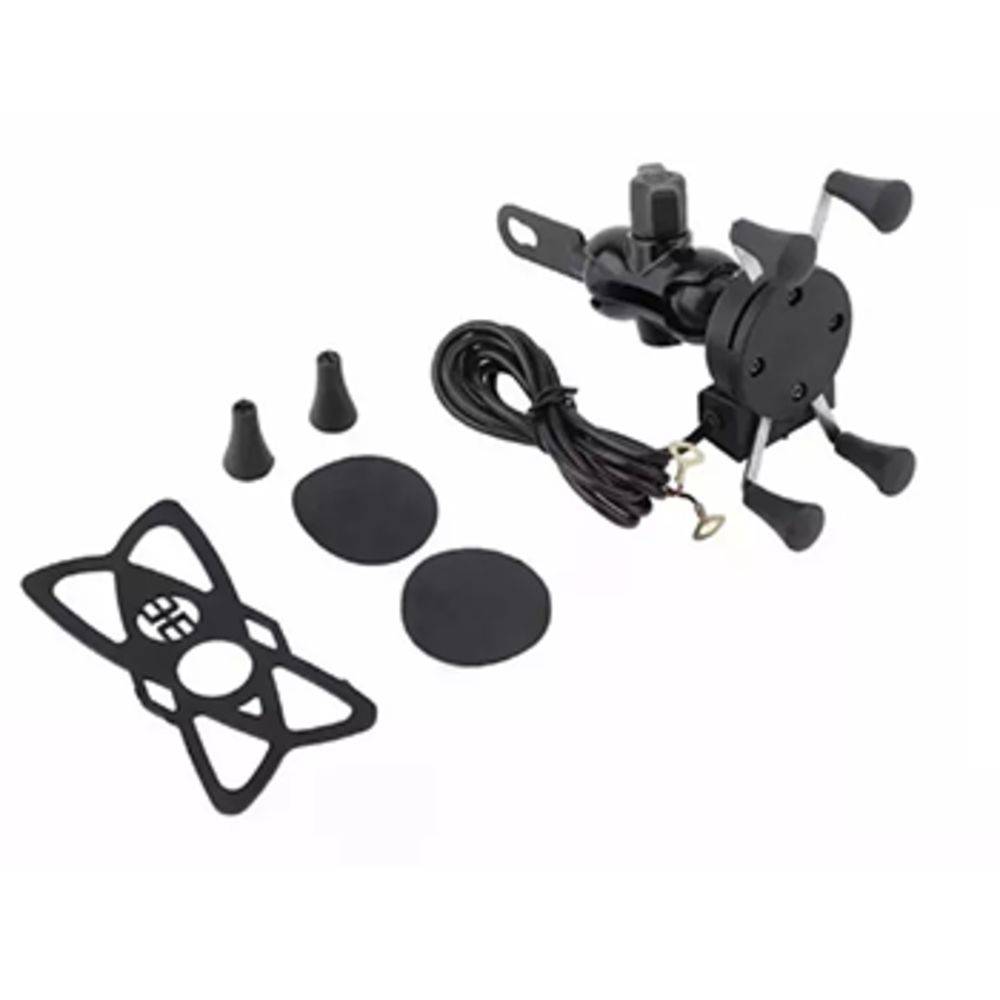 Suporte Aranha Spider De Celular Gps Com Carregador Usb Para Bicicleta Moto