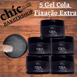 5 Gel Cola Compre 250g Leve 300g fixaçao profissional Chichair em Oferta na Shopee
