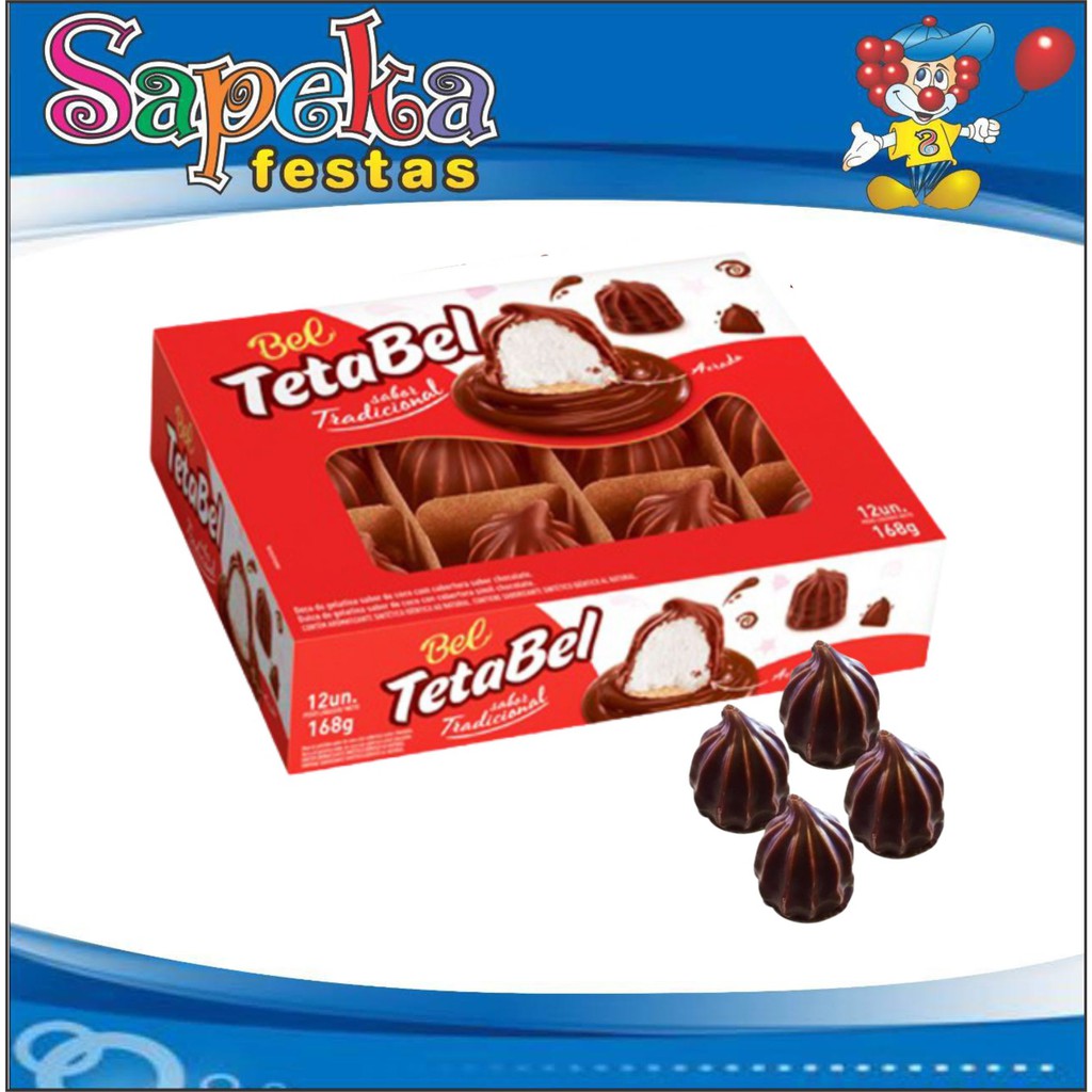 tetabel coco cobertura chocolate 12 unidades bel | Shopee Brasil