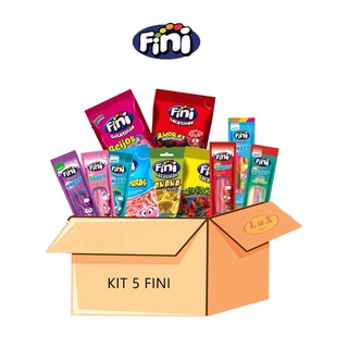 Kit com 5 Pacotes Bala Fini Sabores Variados