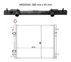 Caixa Radiador Marea Brava 2.0 1.8 16v 99/.. Superior 4,5