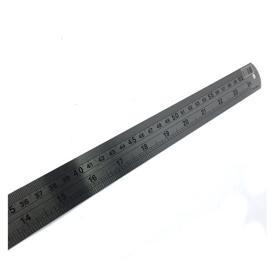 Reguá De Aco Inox Brasfort 600mm 24" 8663 Com Escala