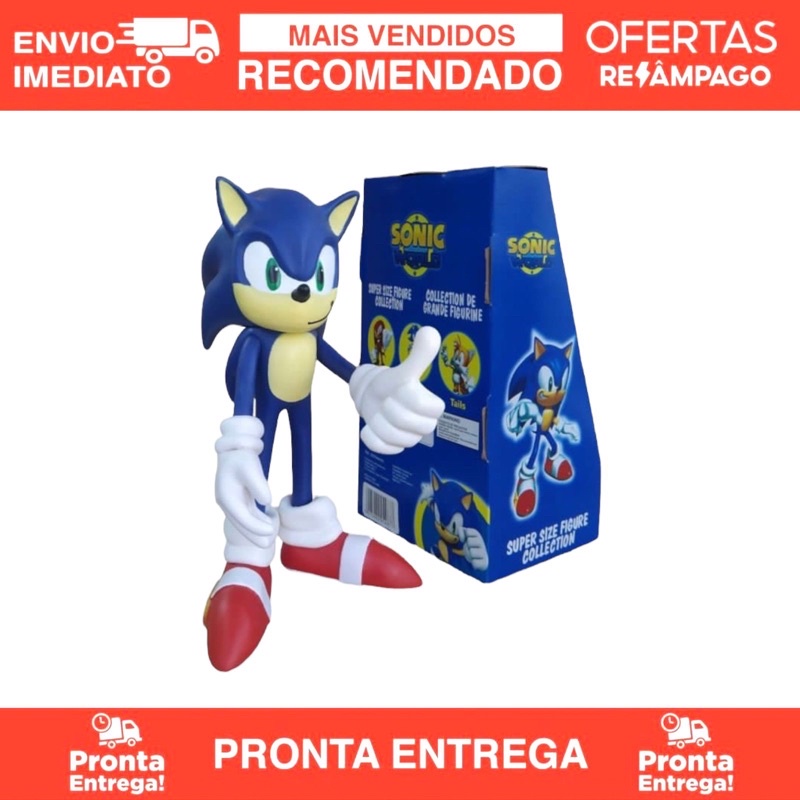 Boneco Sonic Vermelho Grande Collection - Super Size Figure Collection -  Bonecos - Magazine Luiza