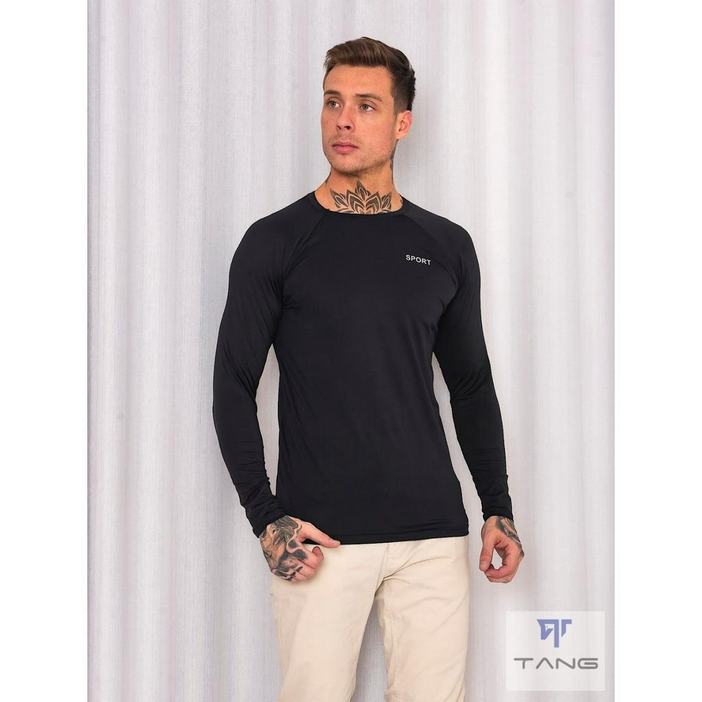 Camisa Térmica Proteção Uv 50+ Segunda Pele Camiseta Blusa Malha Fria Unissex Academia Manga Longa