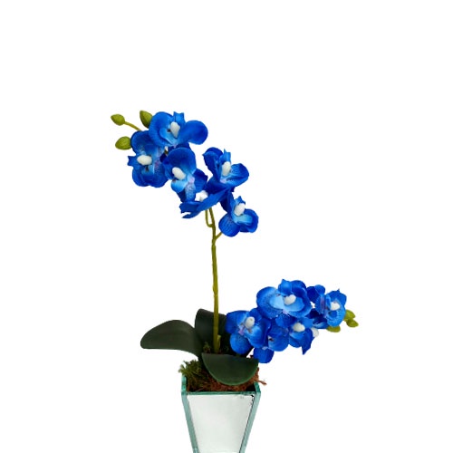 Buquê de Orquídea de Tecido 30cm Flores e Plantas Artificiais - CR6308