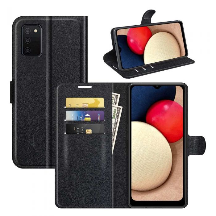 Kit Case Capa Carteira 360 Para Samsung A03S A03 S + Película 3d + Película Para Câmera Samsung Galaxy A03S A 03S