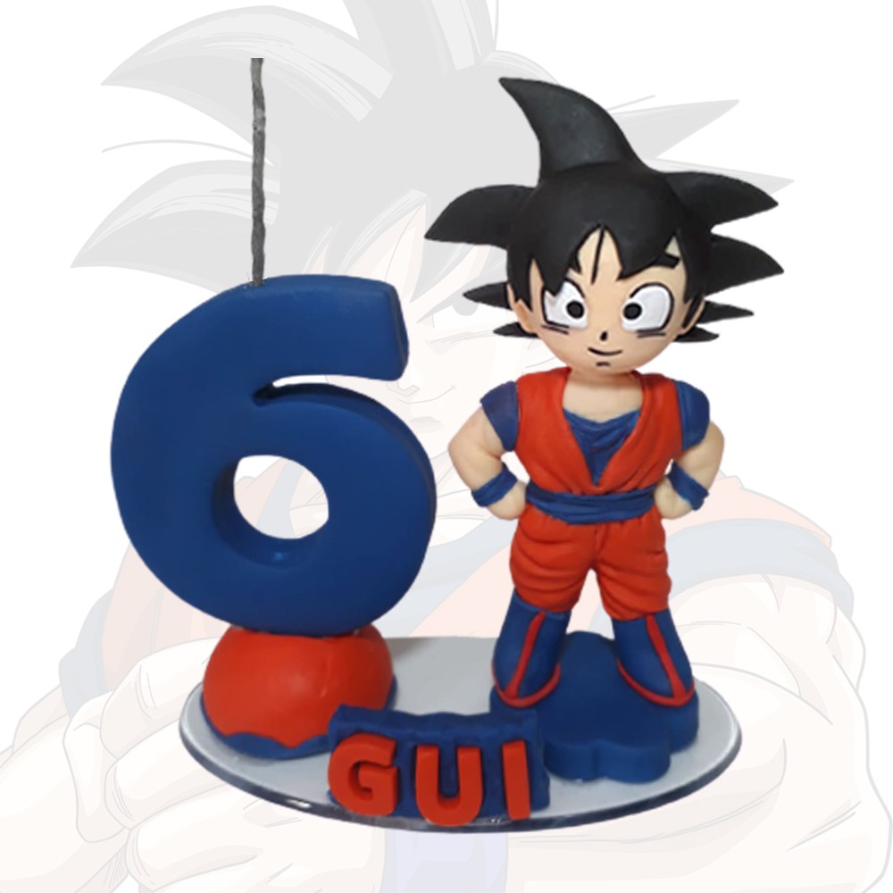VELA GOKU - Topo de bolo Goku - Vela de Aniversário Goku - Personalizada  com Nome (OFERTA) | Shopee Brasil