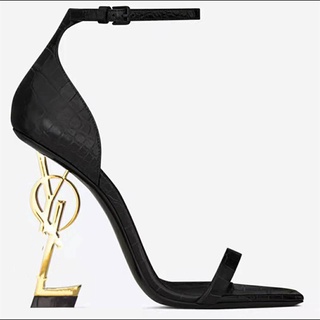 larynx rich Acquiesce Alfabeto sandálias feminino2021Novo estilo de letra com formato de letra e  moda celebridade preta salto alto pequeno super francês | Shopee Brasil