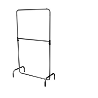 Arara de Roupas Desfile c/ 2 Cabideiros 1,00m - Preto em Oferta na Shopee