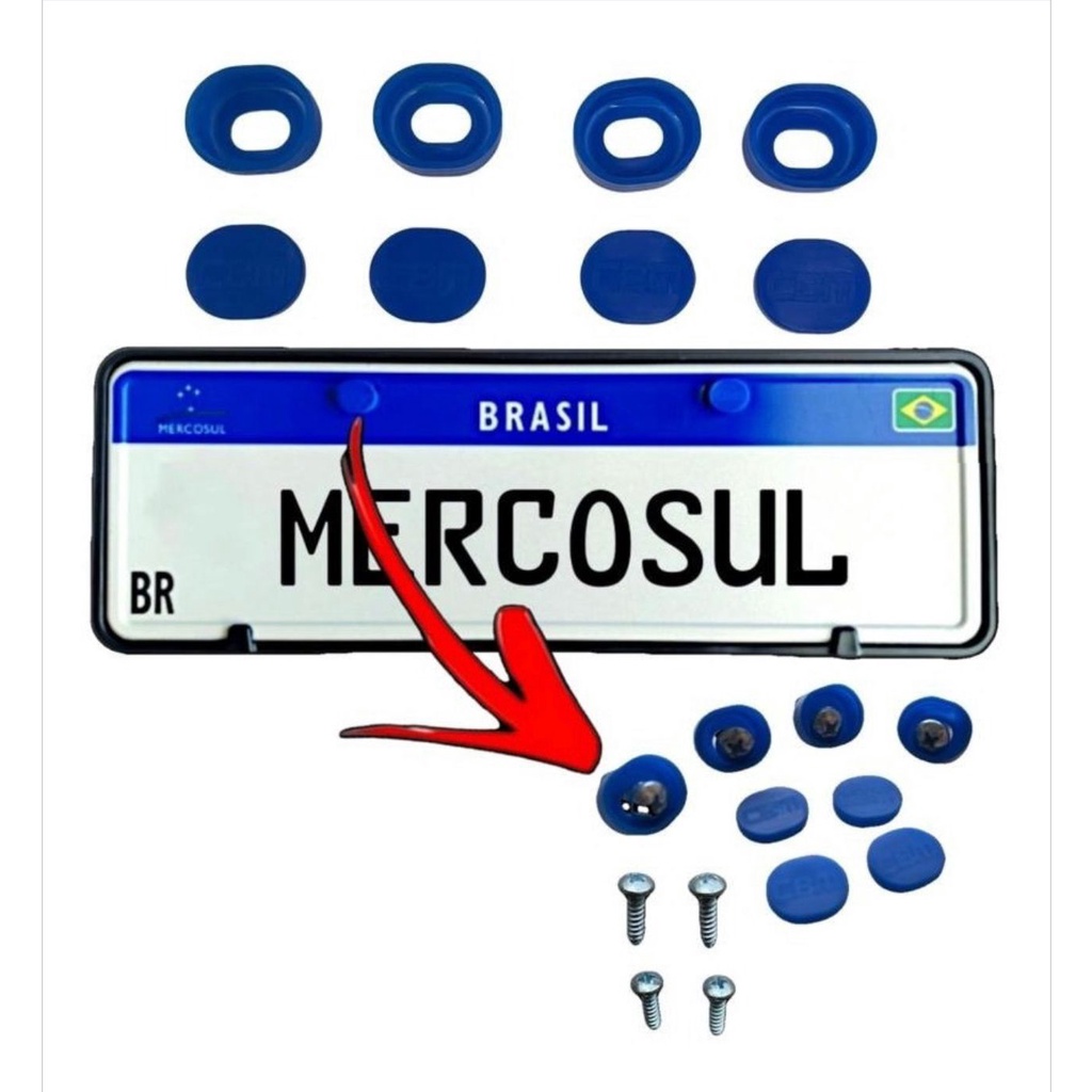Lacre De Parafusos Placa Carro Mercosul Anti Furto Acabamento