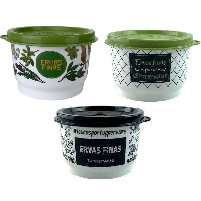 Potinho Tempero Tupperware Ervas Finas Bistrô-Floral-PeB 140Ml
