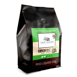 cafe Ananias 100% arábica em pó para coador aroma chocolate com menta com 250 gramas em Oferta na Shopee
