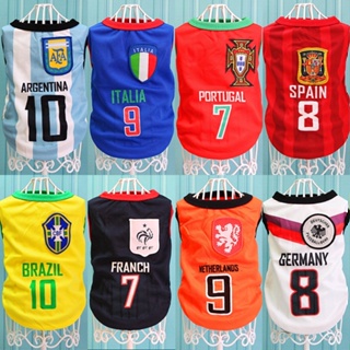 Roupas Para Cães De Copa Do Mundo Pequenos E Médios Estimação 0,5-45kg em Oferta na Shopee