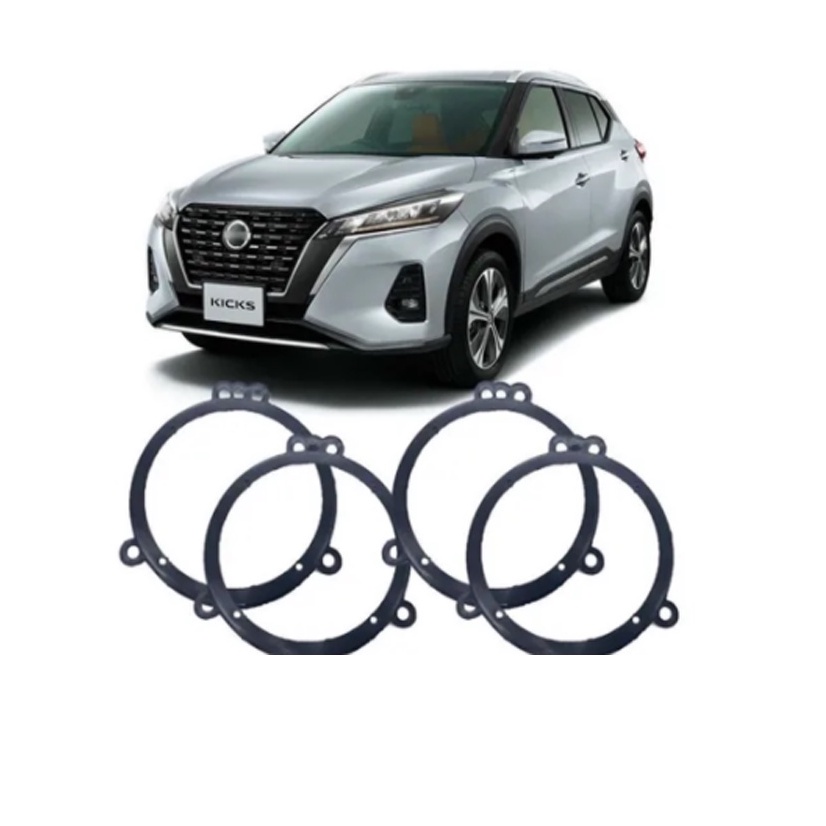 Aro Adaptador De Falantes 6 polegadas Novo Kicks 2021 2022 2 Pares (4 PORTAS )  - 2099