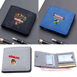 Roblox Impresso Bifold Carteira Menino Lona Bolsa Da Moeda Curto Titular Do Cartão De Banco Adolescente Presentes De Bolso