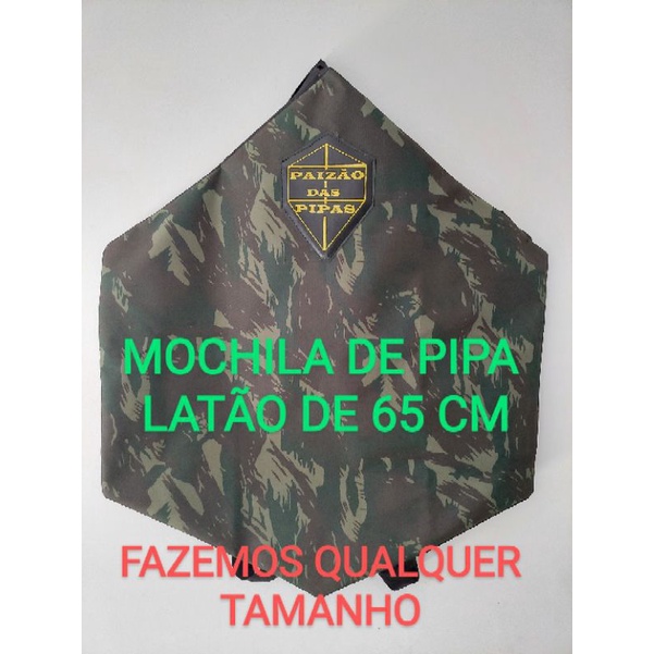 MOCHILA DE PIPA LATÃO 65 cm,A PROVA D'ÁGUA,NYLON EMBORRACHADO EXTRA FORTE,BOLSO NO INTERIOR PARA CELULAR E DOCUMENTOS.