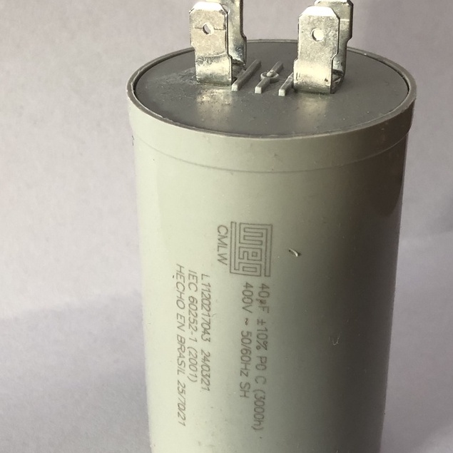 Capacitor Permanente 40uf X 400v Motor Monofásico 10cv Weg