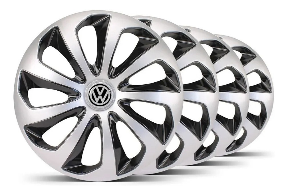 Calota Aro 14 Esportiva Velox Volkswagen VW Gol G1 Quadrado G2 Bola G3 Até G7 Voyage Fox Up Parati Saveiro Polo SpaceFox