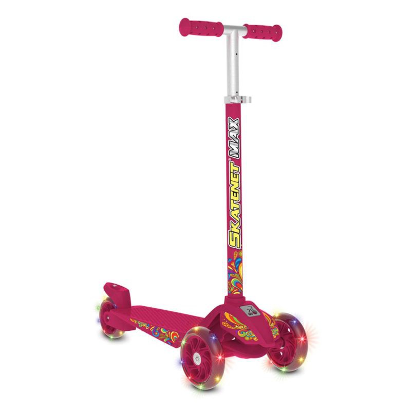 Patinete Skatenet Max Pink Led Bandeirante
