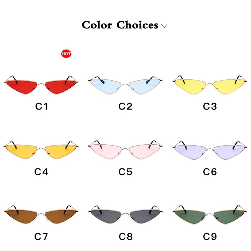 Óculos de Sol Retangular Feminino / Óculos Escuros de Gatinho em Cor Pastel / Moda Coreana — imagem 2 de 2