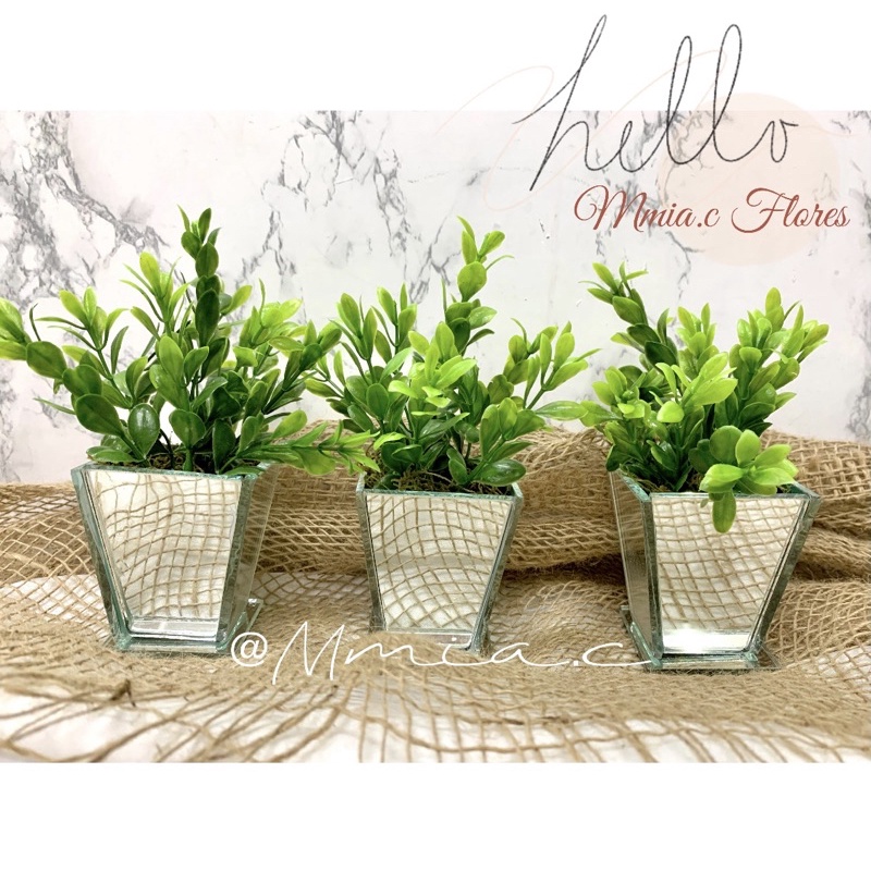 kit 3 Vaso Mini planta Artificial Folhagem Vasinho Arranjo Plantinha Planta Decorativo em Oferta na Shopee