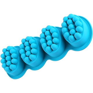 Forma de Silicone Para Sabonete Artesanal Massageadora 3d 4 em 1 Silicone molde vela chocolate pudim gesso